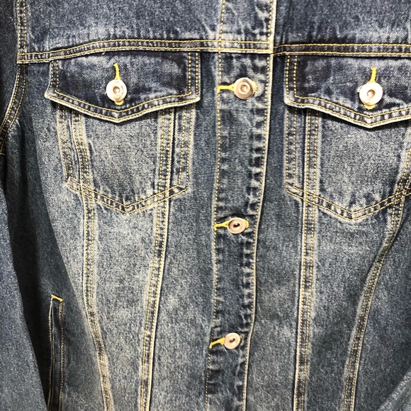 Just Fab Dark Wash Jean Jacket 2X - Picture 2 of 10